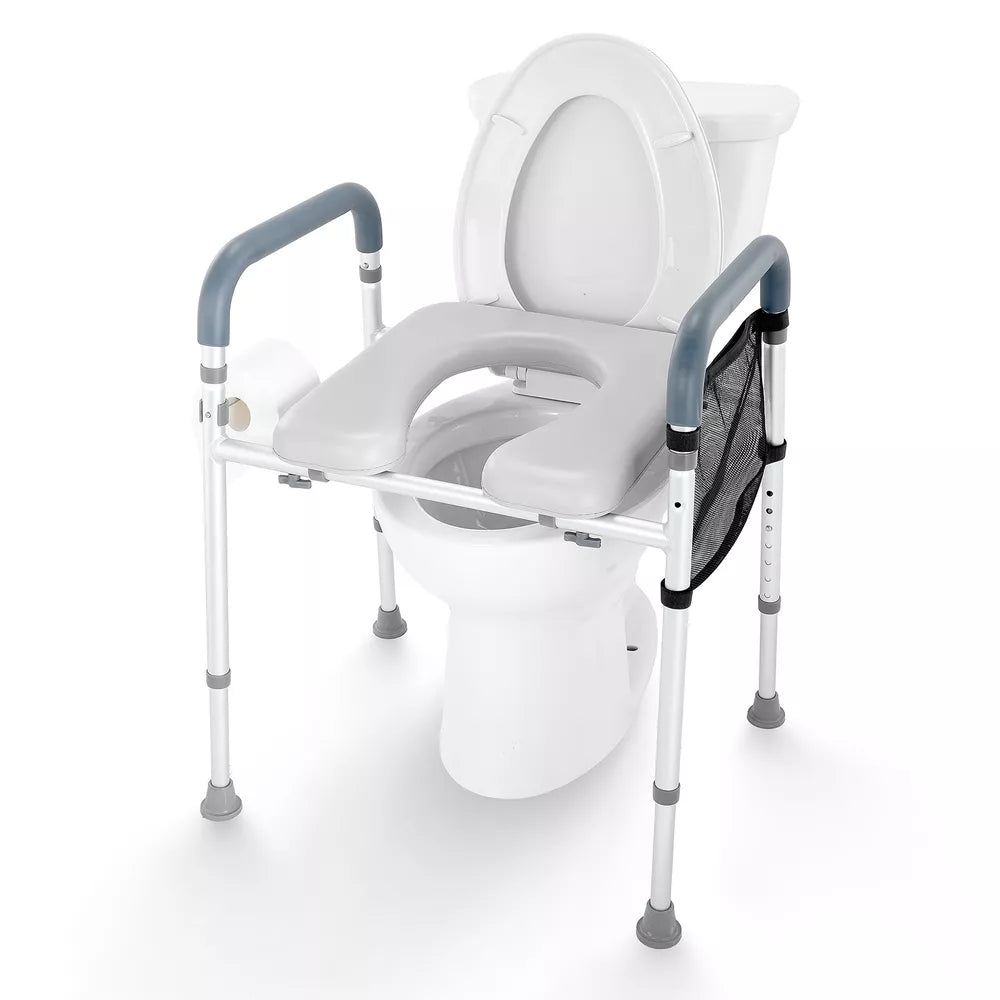 VEVOR Raised Toilet Seat 19.3"-25.2" 350 lbs Universal Toilet Riser for Elderly