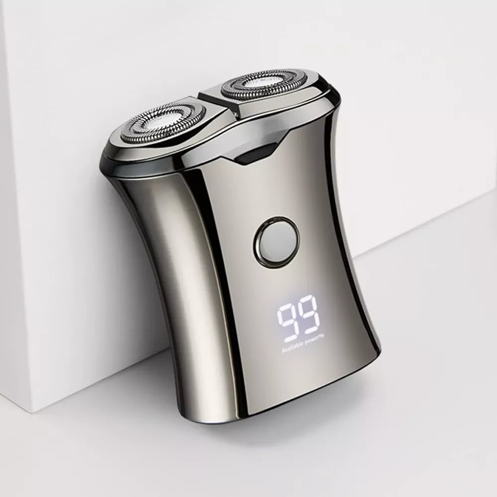 Travel Shaver - Rechargeable Cordless Shaving Face - Wet & Dry Rotary Shave