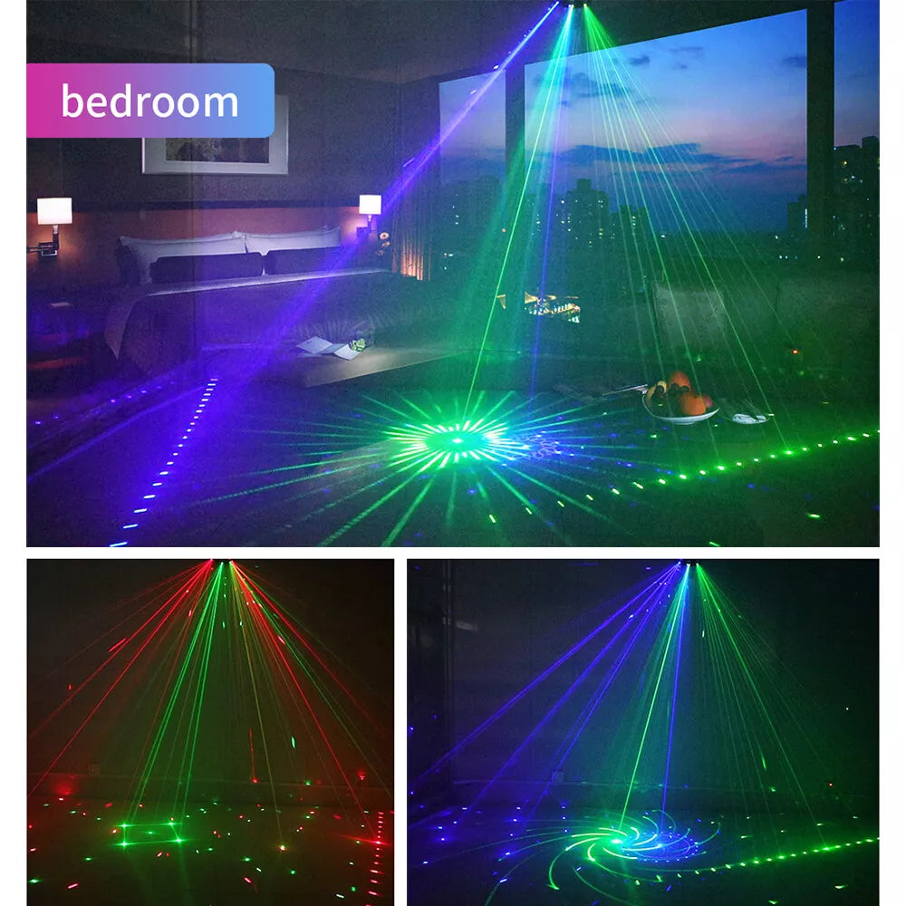 15Eye RGB DMX Laser Stage Strobe Light Projector LED DJ Disco Party Lighting USA