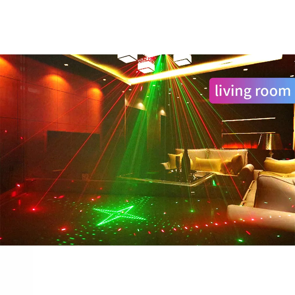 15Eye RGB DMX Laser Stage Strobe Light Projector LED DJ Disco Party Lighting USA