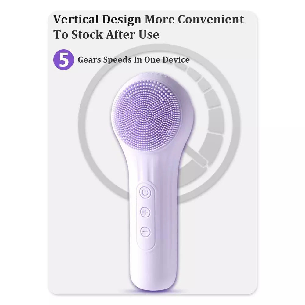 Portable Waterproof and Rechargeable Face Scrub Cleansing Brush for Men & Women