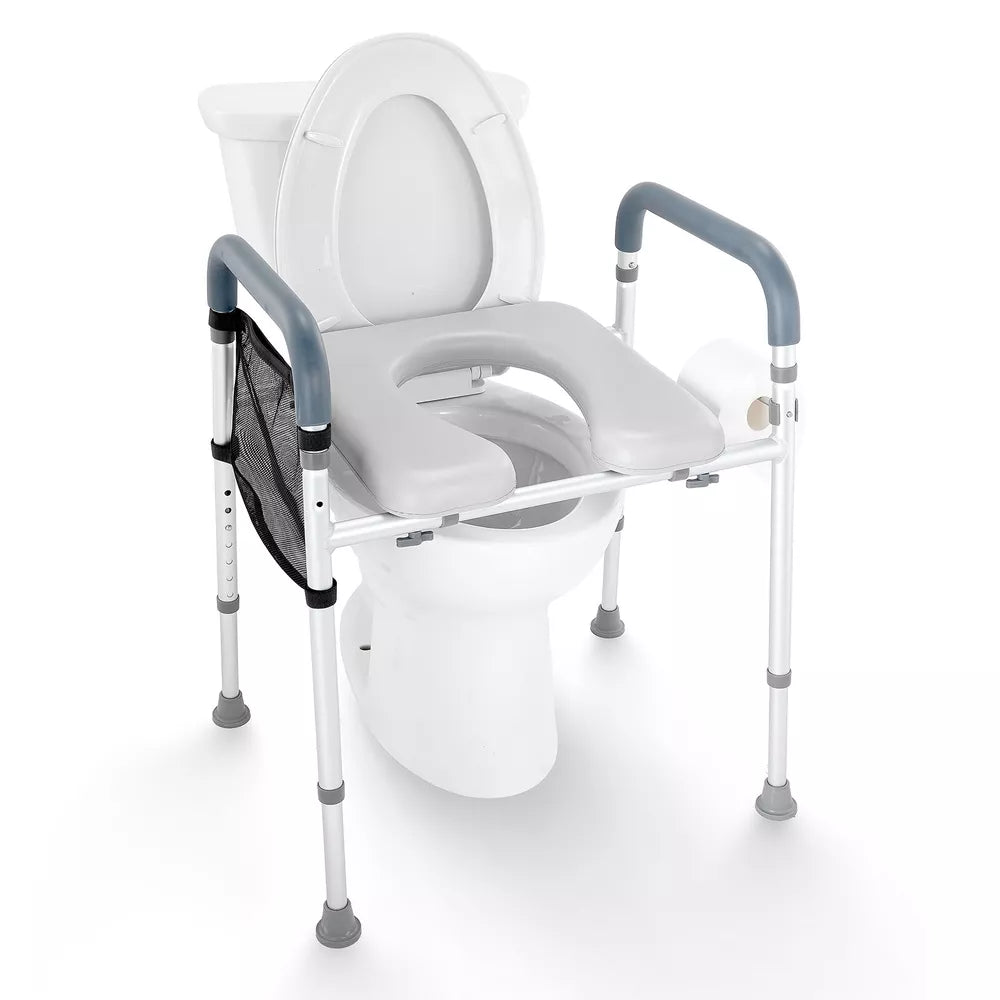 VEVOR Raised Toilet Seat 19.3"-25.2" 350 lbs Universal Toilet Riser for Elderly