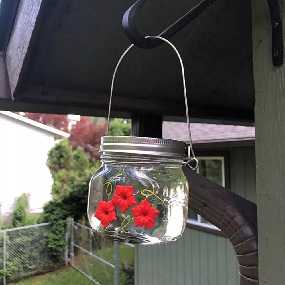 1pcs hummingbird feeder mason jar Portable For Bird Outdoor NEW