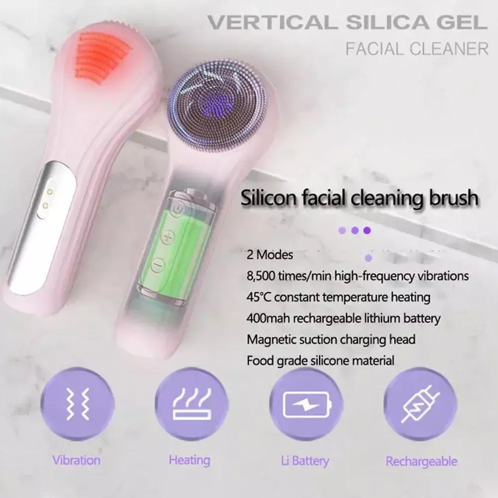 Portable Waterproof and Rechargeable Face Scrub Cleansing Brush for Men & Women