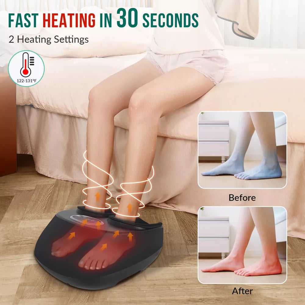 Snailax Shiatsu Foot Massager Machine with Heat,Massage for Pain Relief Black