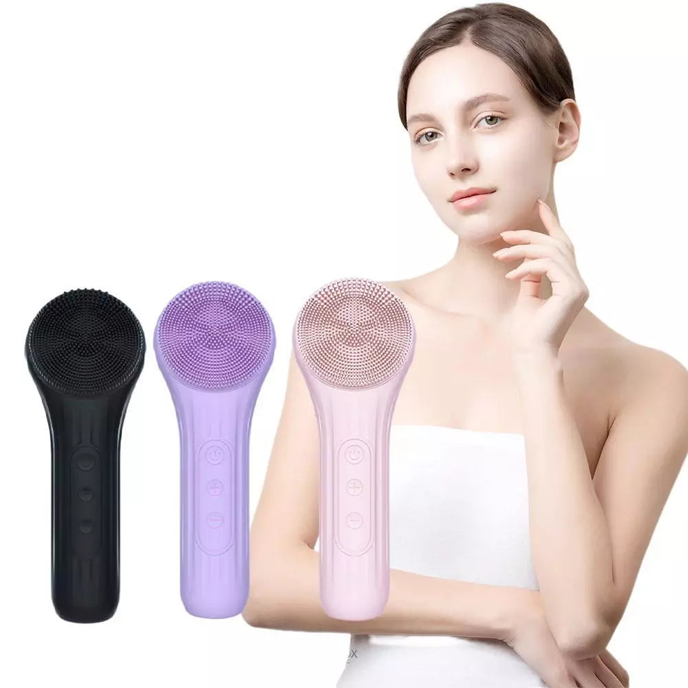 Portable Waterproof and Rechargeable Face Scrub Cleansing Brush for Men & Women
