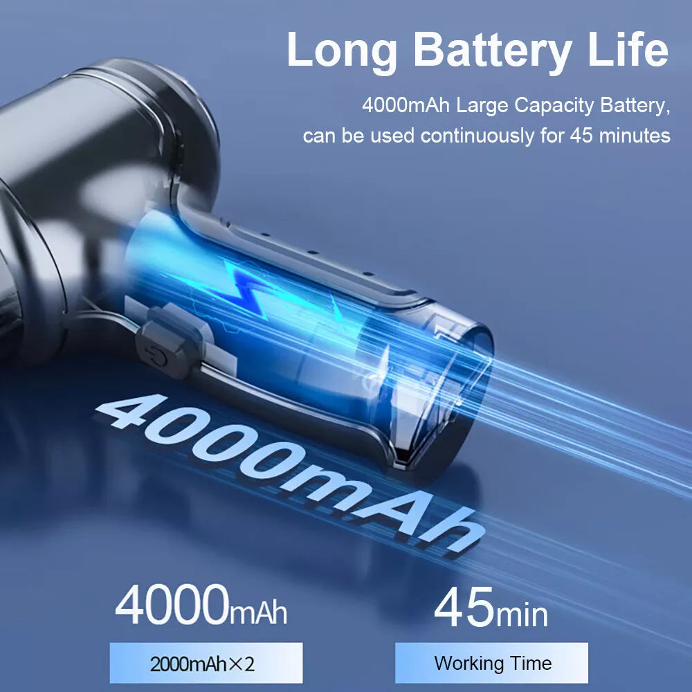 3 in 1 Upgrade Car Vacuum Cleaner Air Blower Wireless Handheld Rechargeable Mini