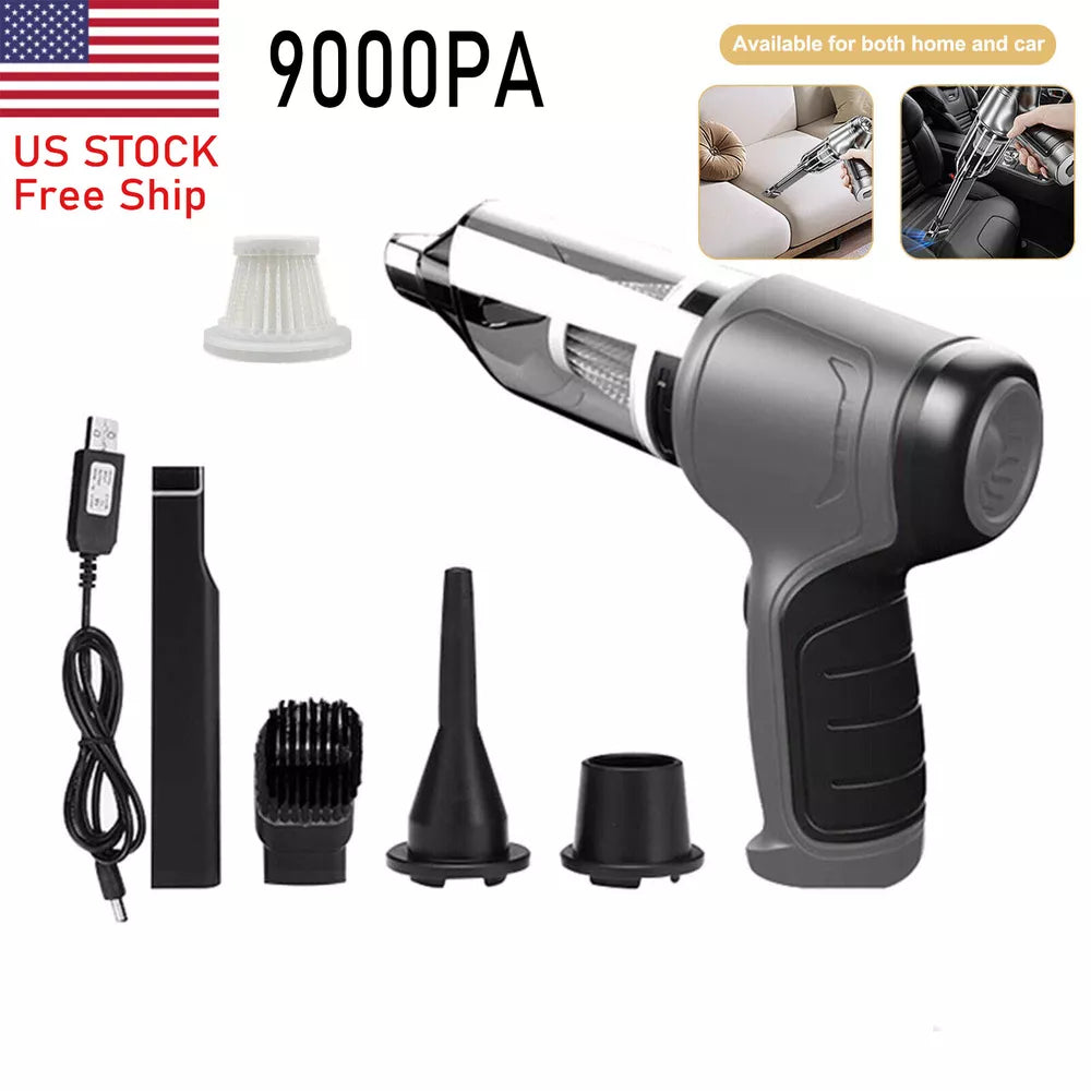 3 in 1 Upgrade Car Vacuum Cleaner Air Blower Wireless Handheld Rechargeable Mini