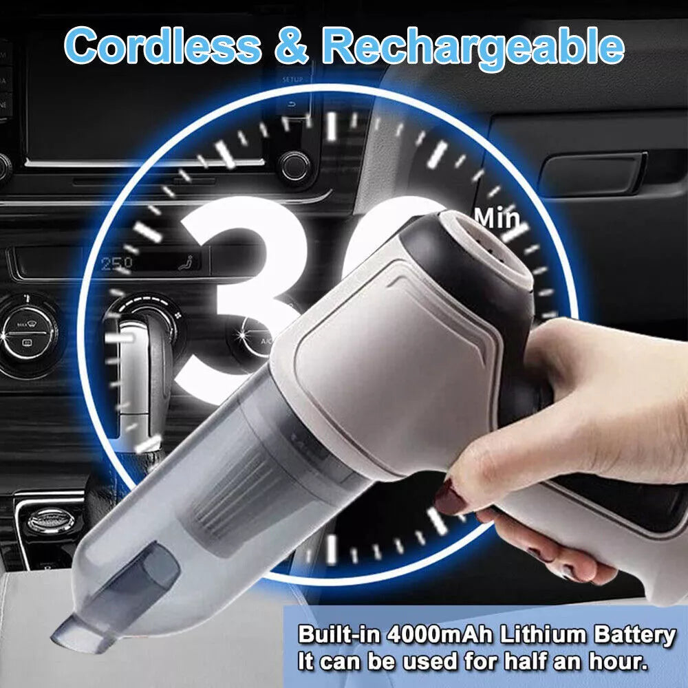 3 in 1 Upgrade Car Vacuum Cleaner Air Blower Wireless Handheld Rechargeable Mini
