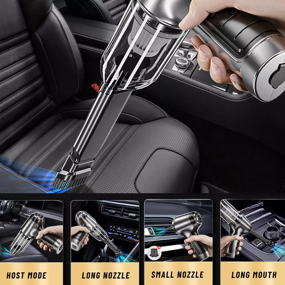 3 in 1 Upgrade Car Vacuum Cleaner Air Blower Wireless Handheld Rechargeable Mini