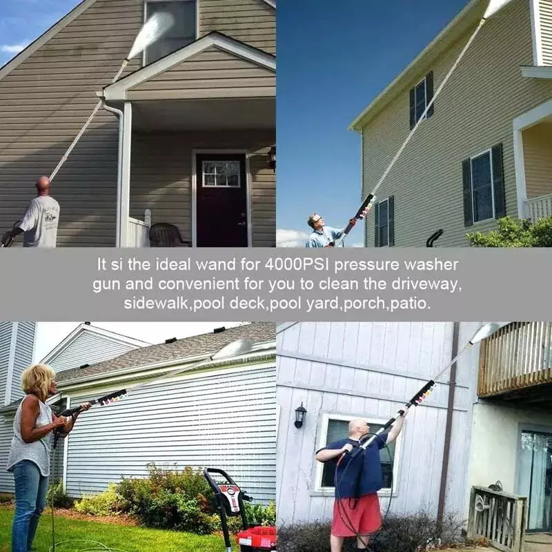 4000PSI High Pressure Washer Extension Wand Replace Lance Gutter Cleaner Nozzle