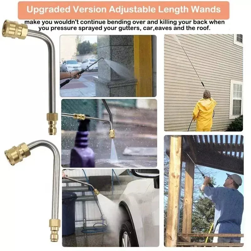 4000PSI High Pressure Washer Extension Wand Replace Lance Gutter Cleaner Nozzle