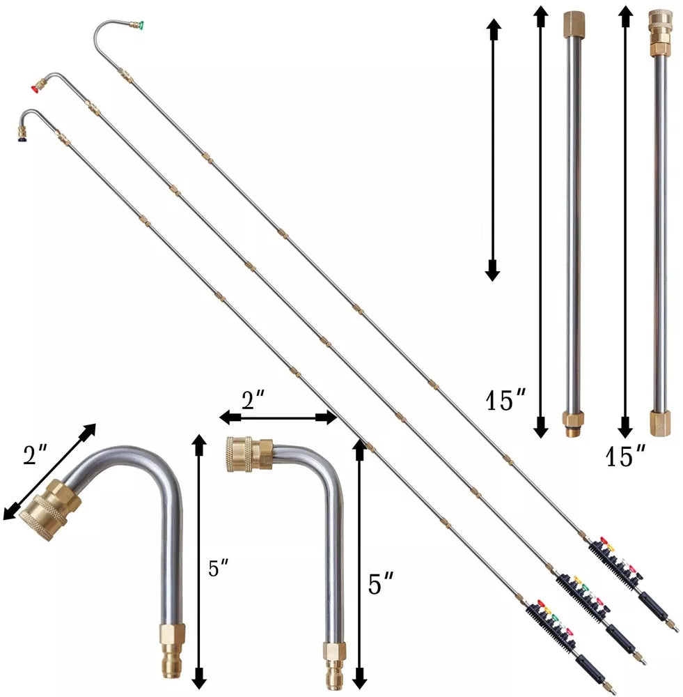 4000PSI High Pressure Washer Extension Wand Replace Lance Gutter Cleaner Nozzle