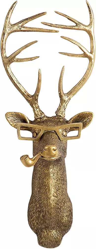 Animal Heads Wall Decor, Faux Deer Head Mount, Animal Sculptures Wall Decor, Res