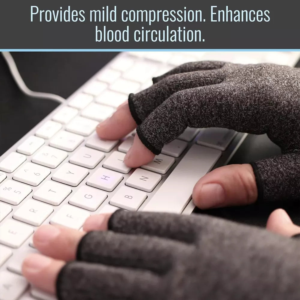 Copper Compression Gloves Arthritis Carpal Tunnel Warm Hand Support Pain Relief