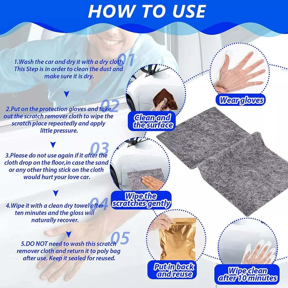 Nano Sparkle Cloth For Car Scratches 1-8PCS Nano Magic Cloth Scratch Remover US