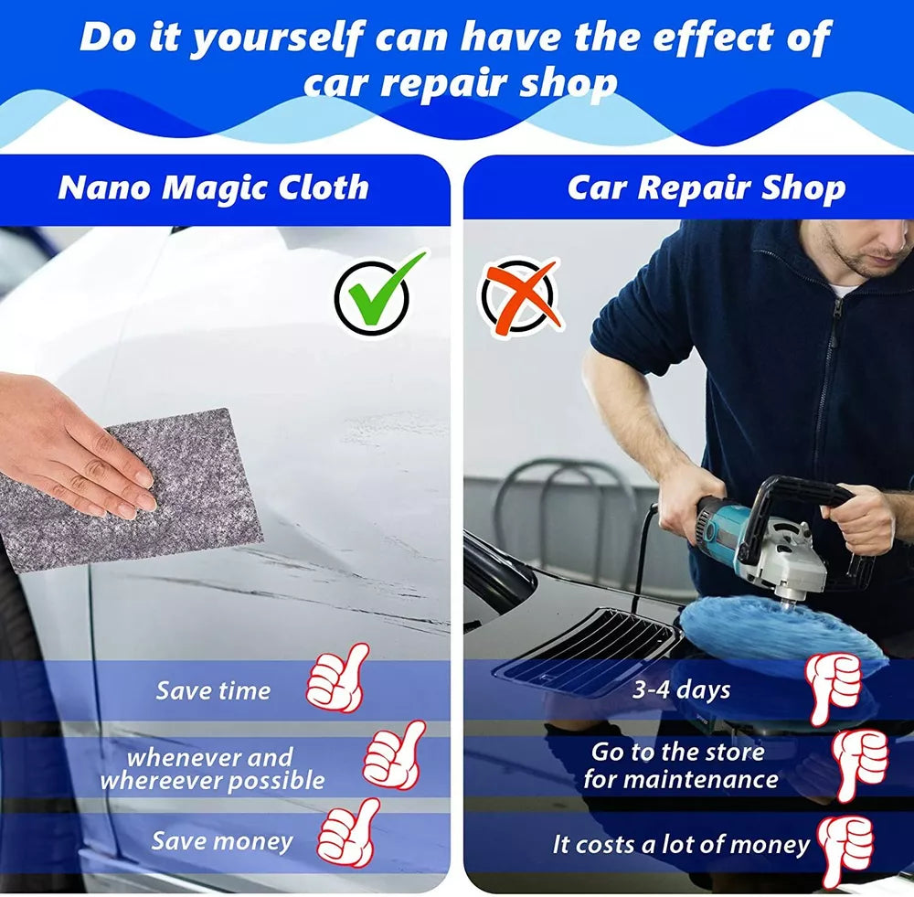Nano Sparkle Cloth For Car Scratches 1-8PCS Nano Magic Cloth Scratch Remover US