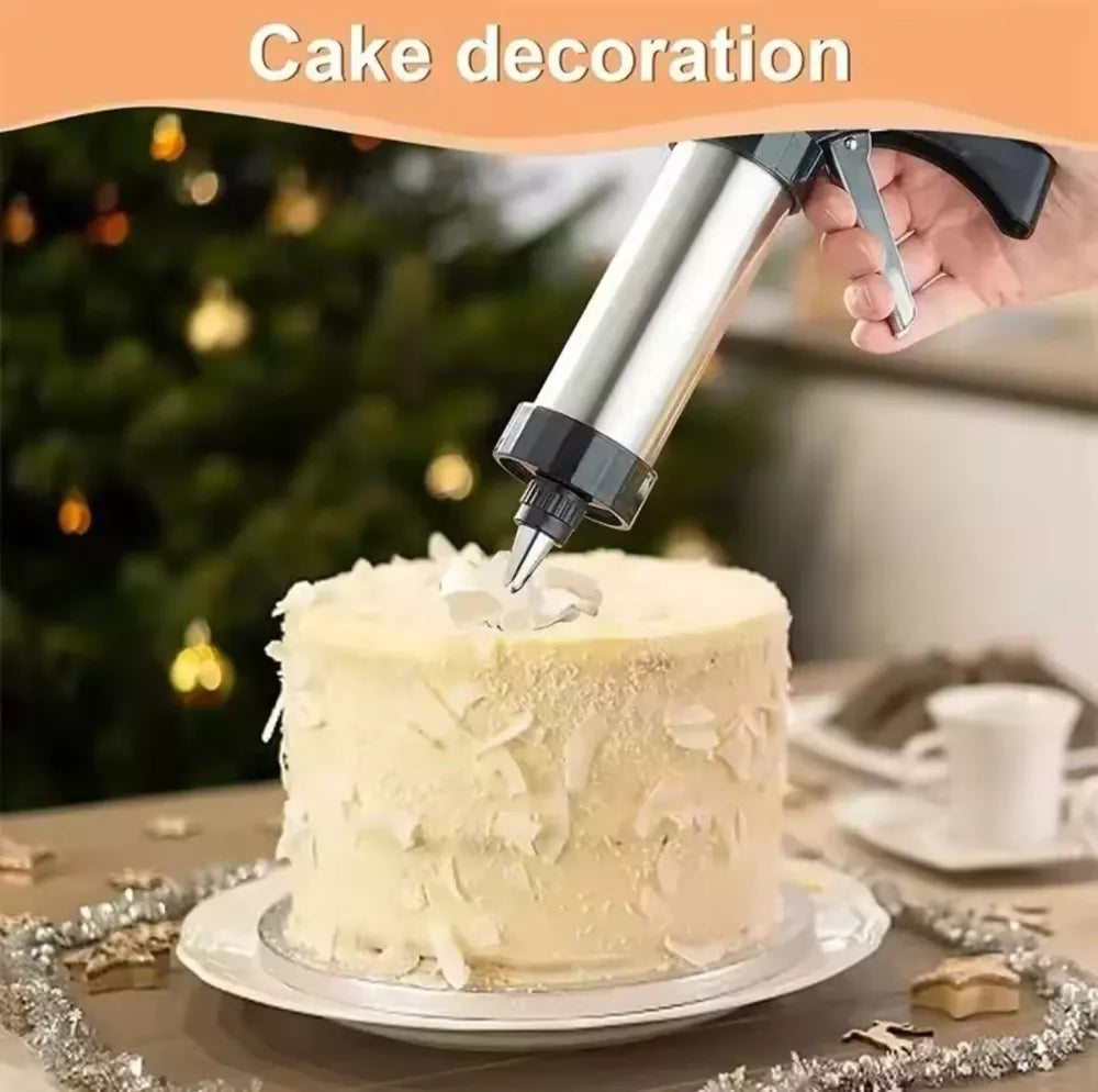 Stainless Steel Cake Cream Decorating Gun Sets Cookie Making Machine Nozzle Mold