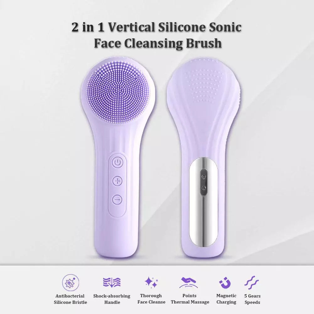 Portable Waterproof and Rechargeable Face Scrub Cleansing Brush for Men & Women