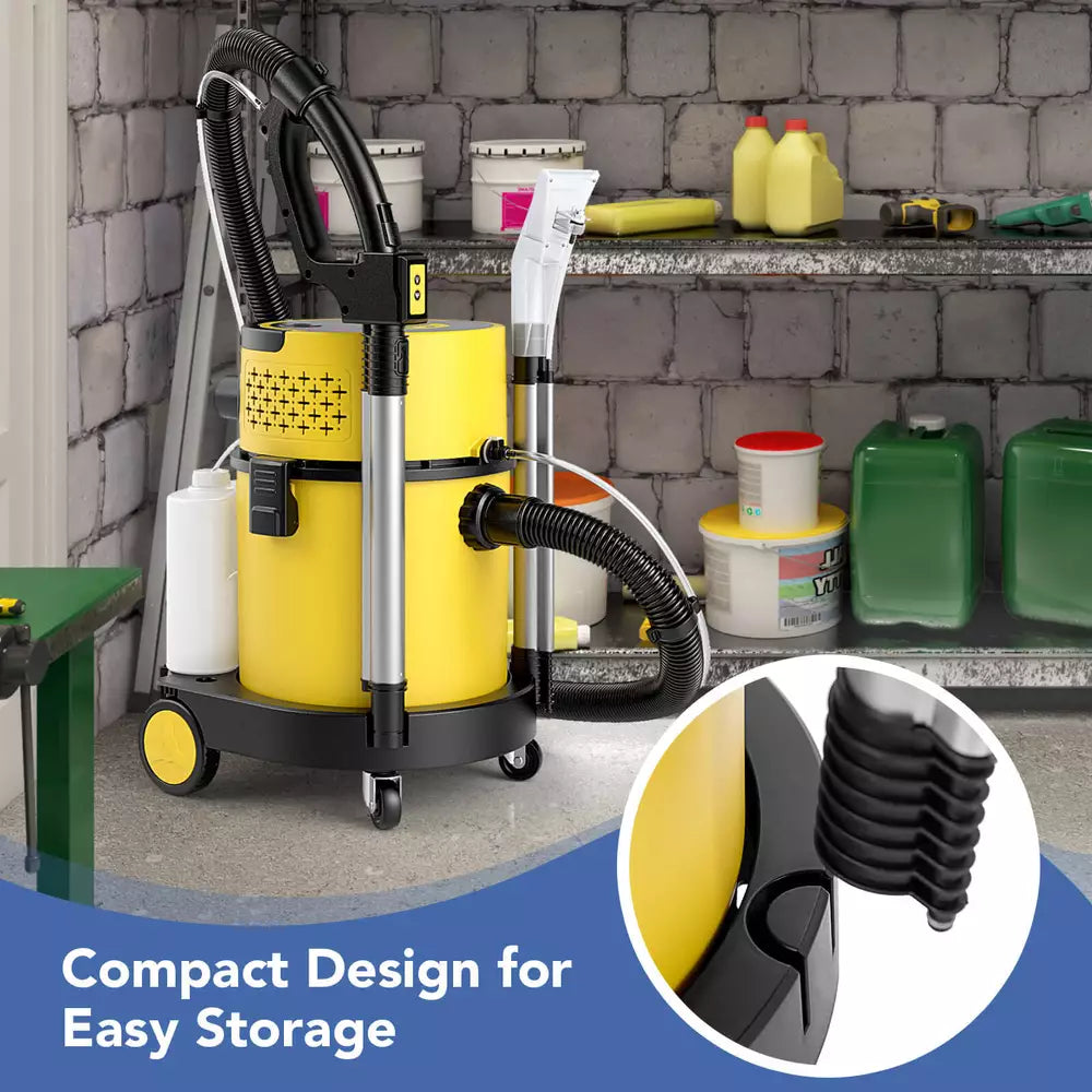 4-in-1 Wet Dry Vacuum Cleaner w/ 5.5 Peak HP & 17 KPA Max Suction Attachments