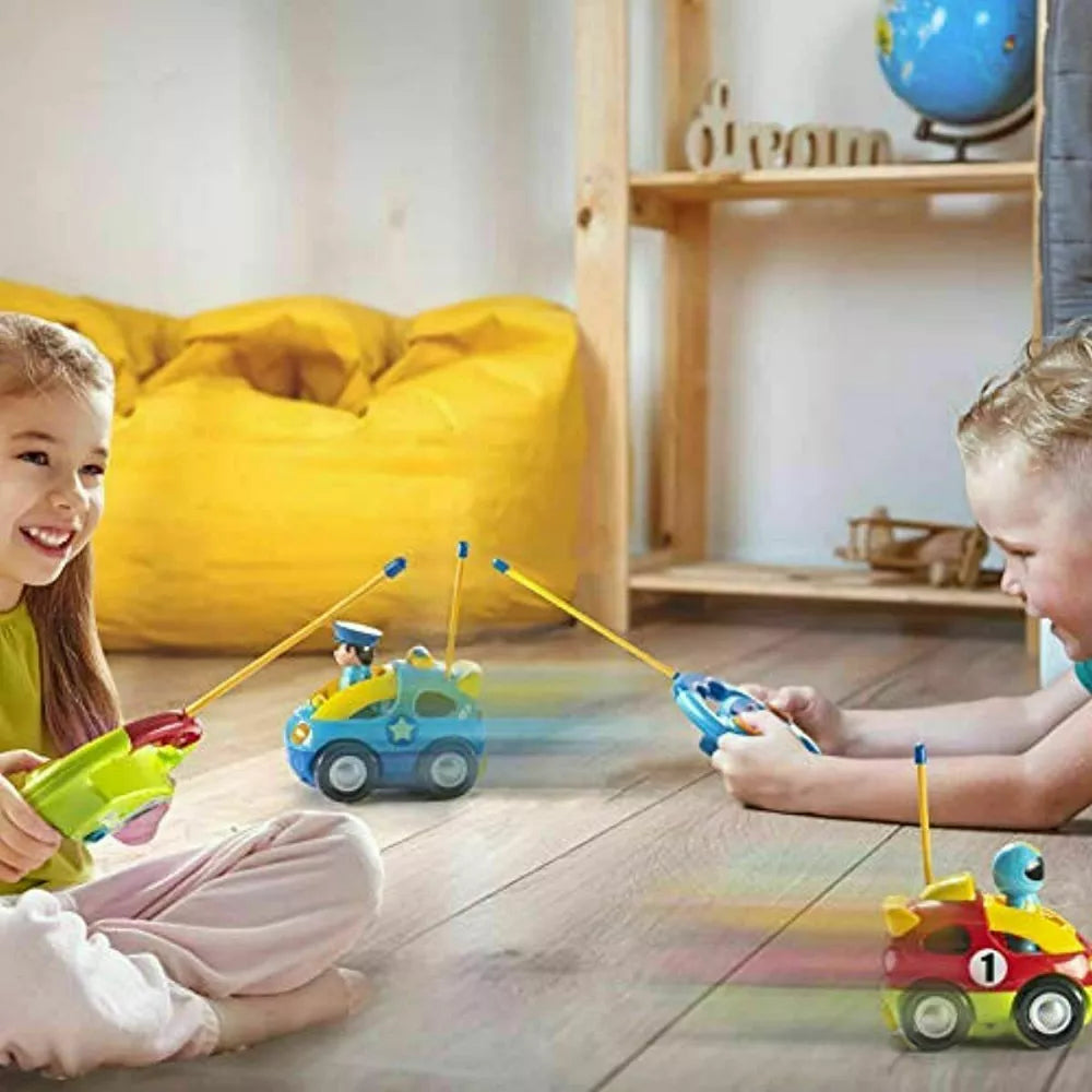My First RC Cartoon Police Car Toy for Toddlers & Kids Music & Lights Toys NEW