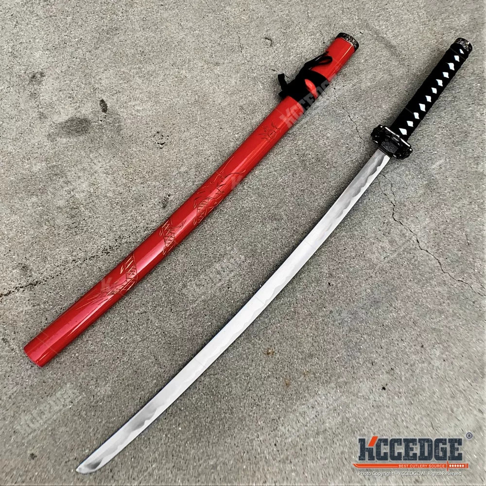 40" Training Practice JAPANESE STYLE SAMURAI KATANA SWORD w/ Tsuba & Saya