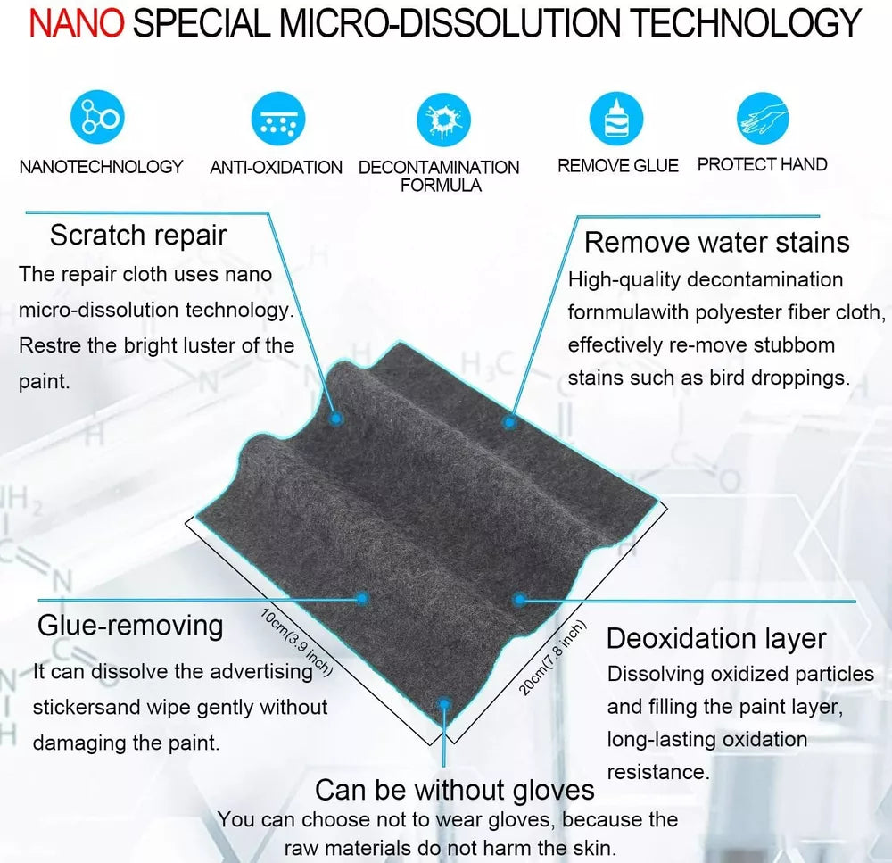Nano Sparkle Cloth For Car Scratches 1-8PCS Nano Magic Cloth Scratch Remover US