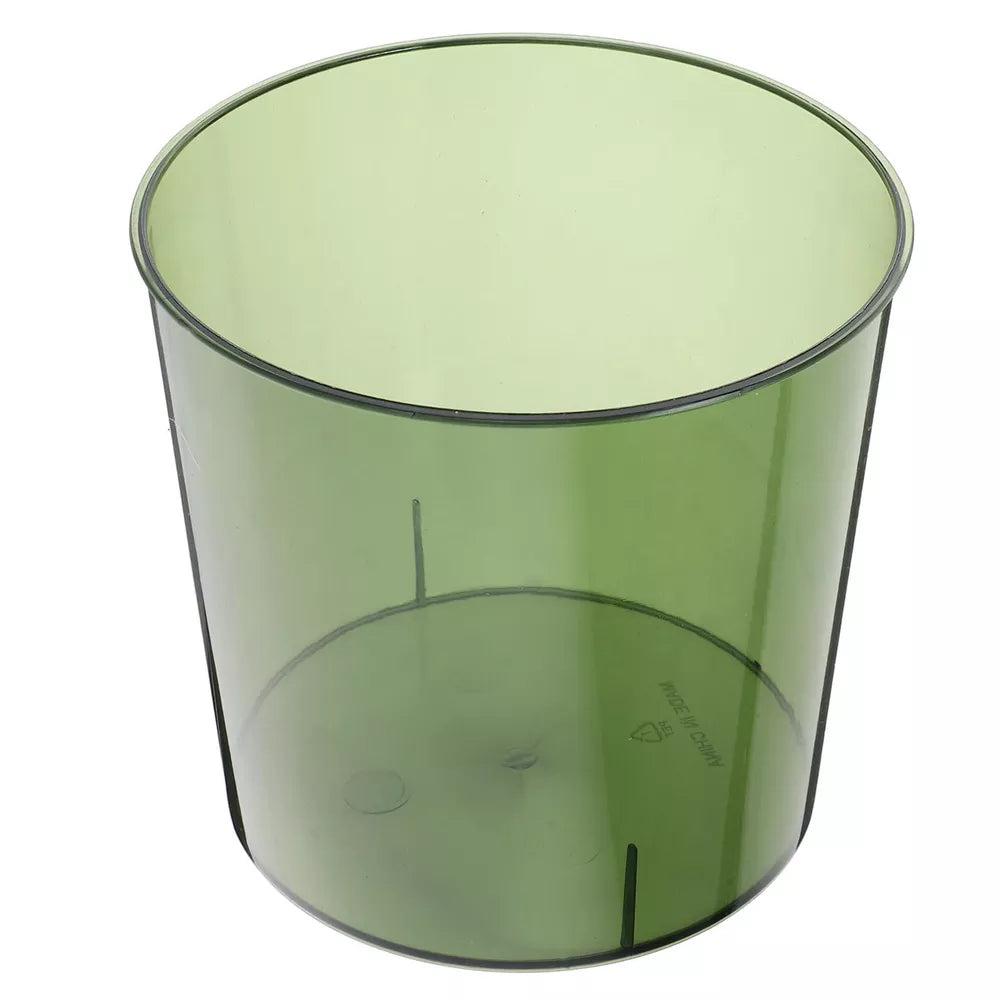 Clear Wastebasket Plastic Flower Bucket Round Garbage Container Trash Bin
