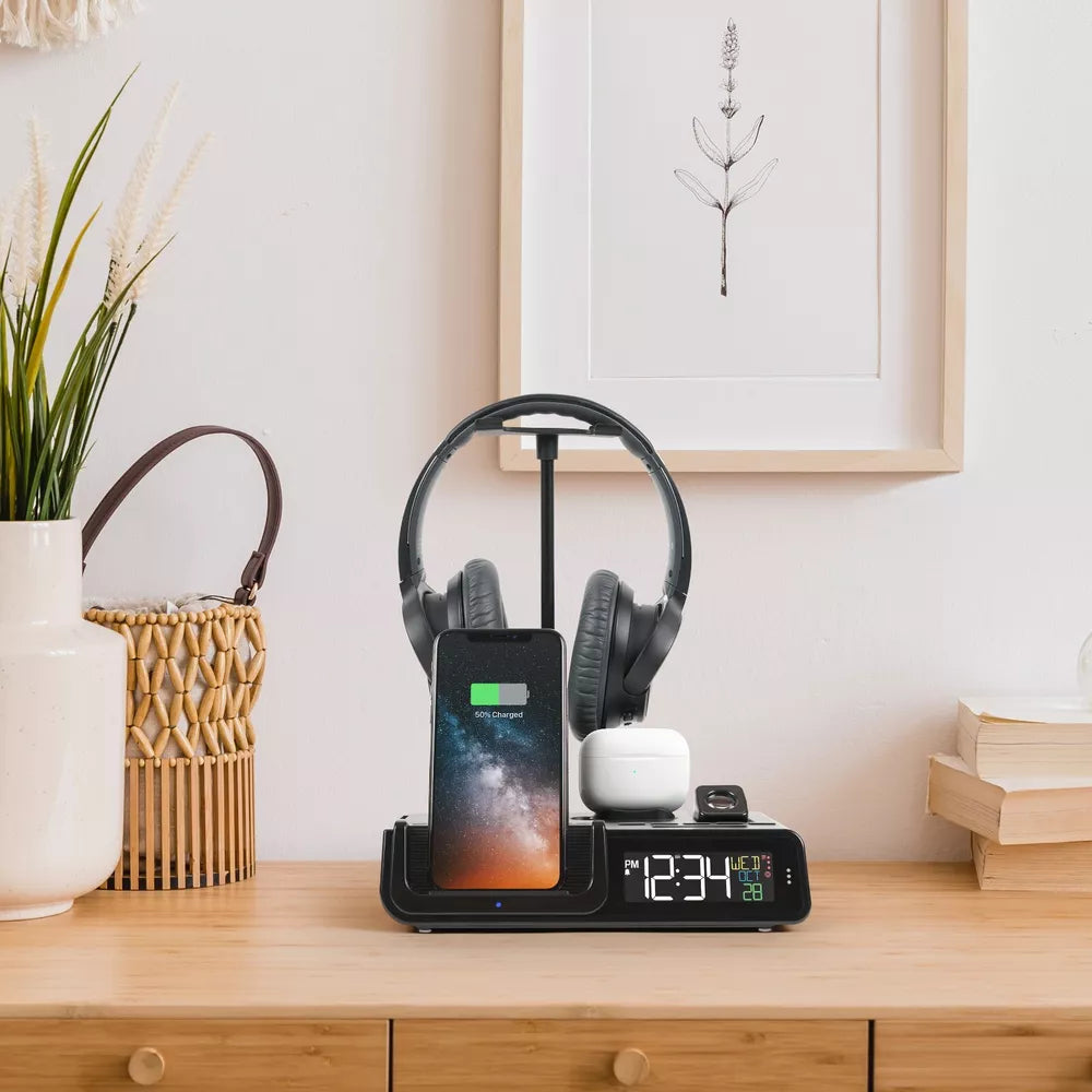 C75709 La Crosse Technology Wattz 2.0 Wireless Charging Projection Alarm Clock