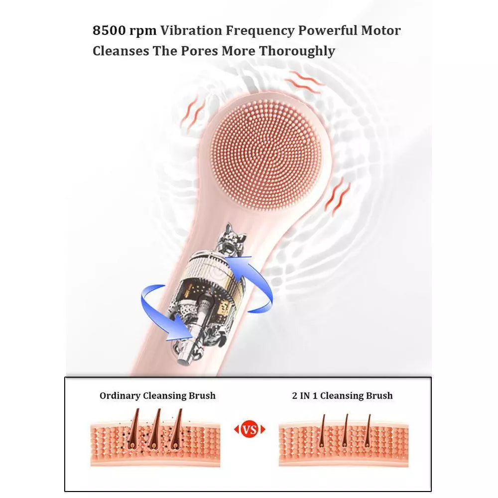 Portable Waterproof and Rechargeable Face Scrub Cleansing Brush for Men & Women