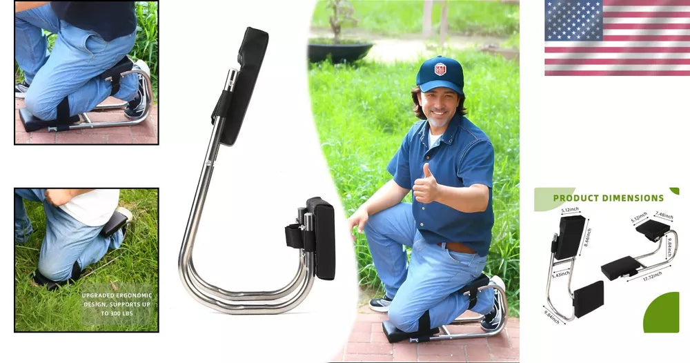 Ergonomic Knee Protector Seat for Gardening & Farm Work - Effortless Transitions