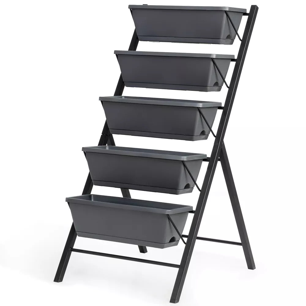 Costway 4 FT Vertical Raised Garden Bed 5-Tier Planter Box for Patio Flower Herb