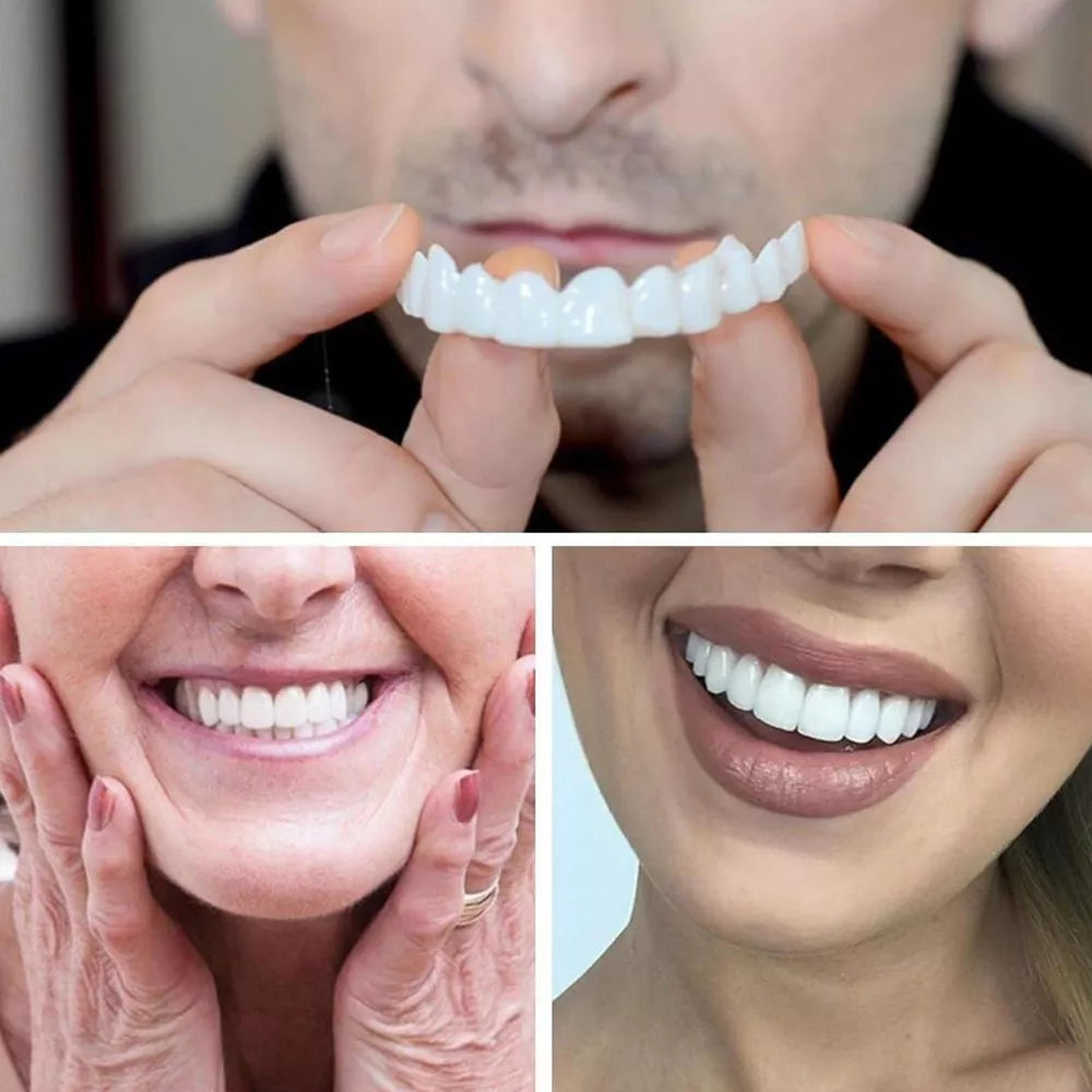 1 Pair Snap on Teeth Veneers for Men and Women Cover The Teeth Fake Tooth