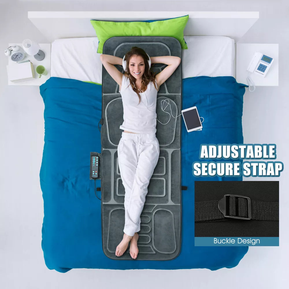 Gorelax Foldable Massage Mat Full Body Massager w/ Heat & 10 Vibration Motors