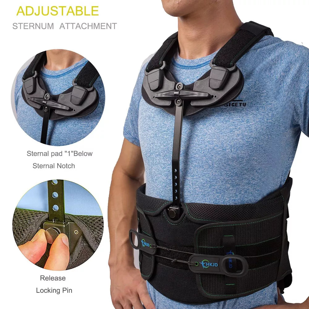 TODDOBRA TLSO Thoracic Full Back Brace for Men and Women - Universal Treat Ky...