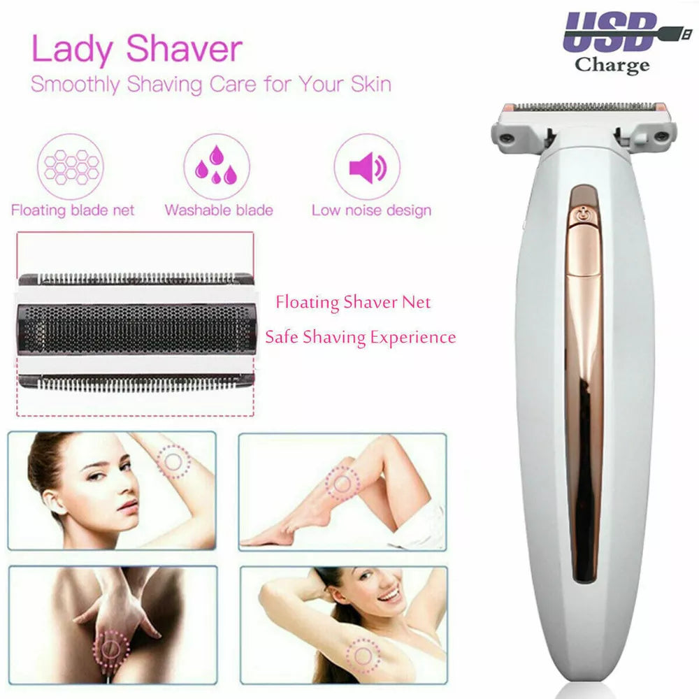Bastex Multi-Function Shaver for Women. USB Waterproof for Legs Arms Face Body