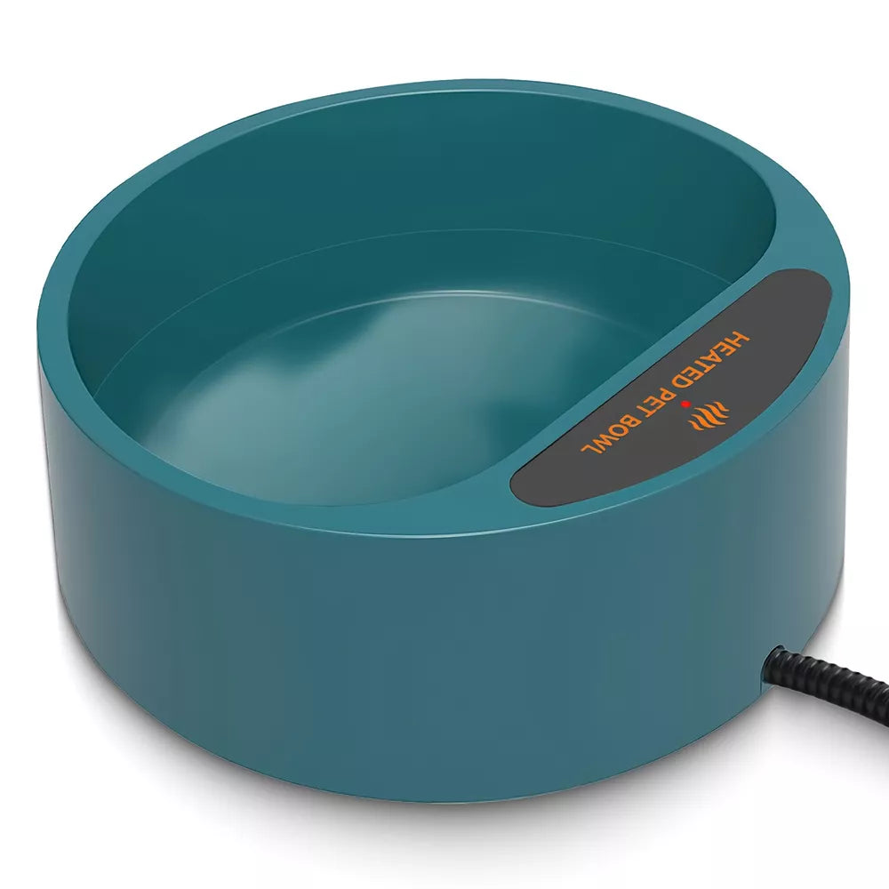 Dog Cat Heated Water Bowl Outdoor Thermostat for Chickens Rabbits Bird Bath