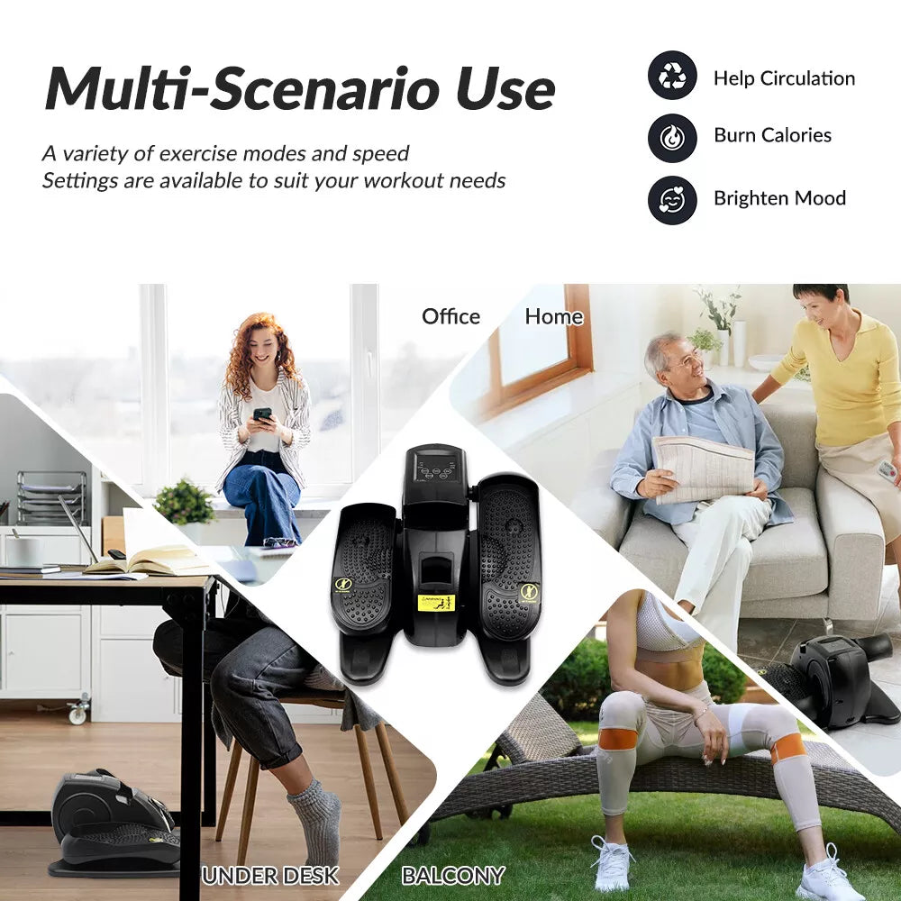 Ellipse Electric Elliptical Machine Under Desk Leg Exerciser Fully Assembled LCD