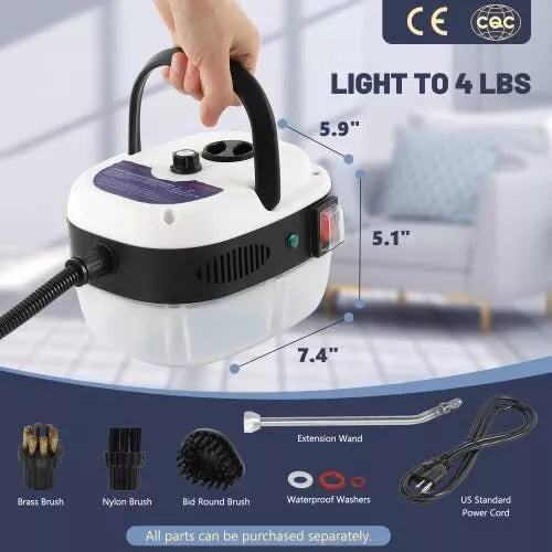 2500W Household Handheld High Temp Steam Cleaner Car Detailing Cleaning Machine