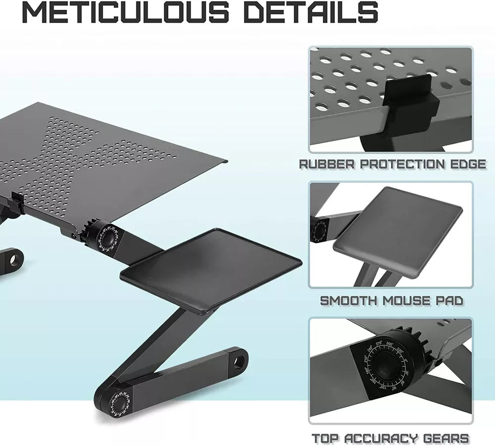 High Quality 360°Adjustable foldable laptop Notebook Desk Table Stand Bed Tray