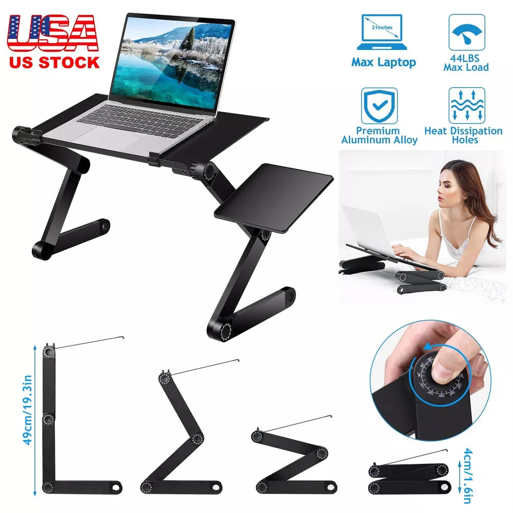 High Quality 360°Adjustable foldable laptop Notebook Desk Table Stand Bed Tray