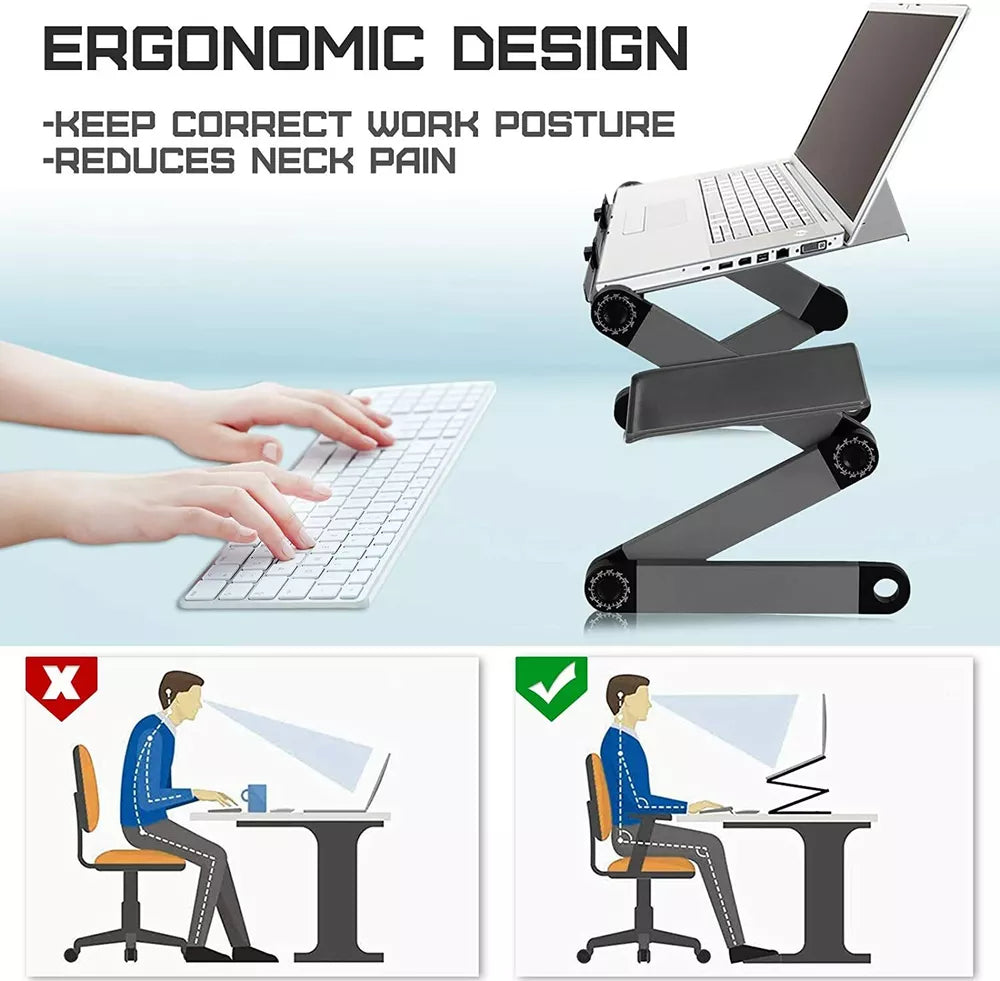 High Quality 360°Adjustable foldable laptop Notebook Desk Table Stand Bed Tray