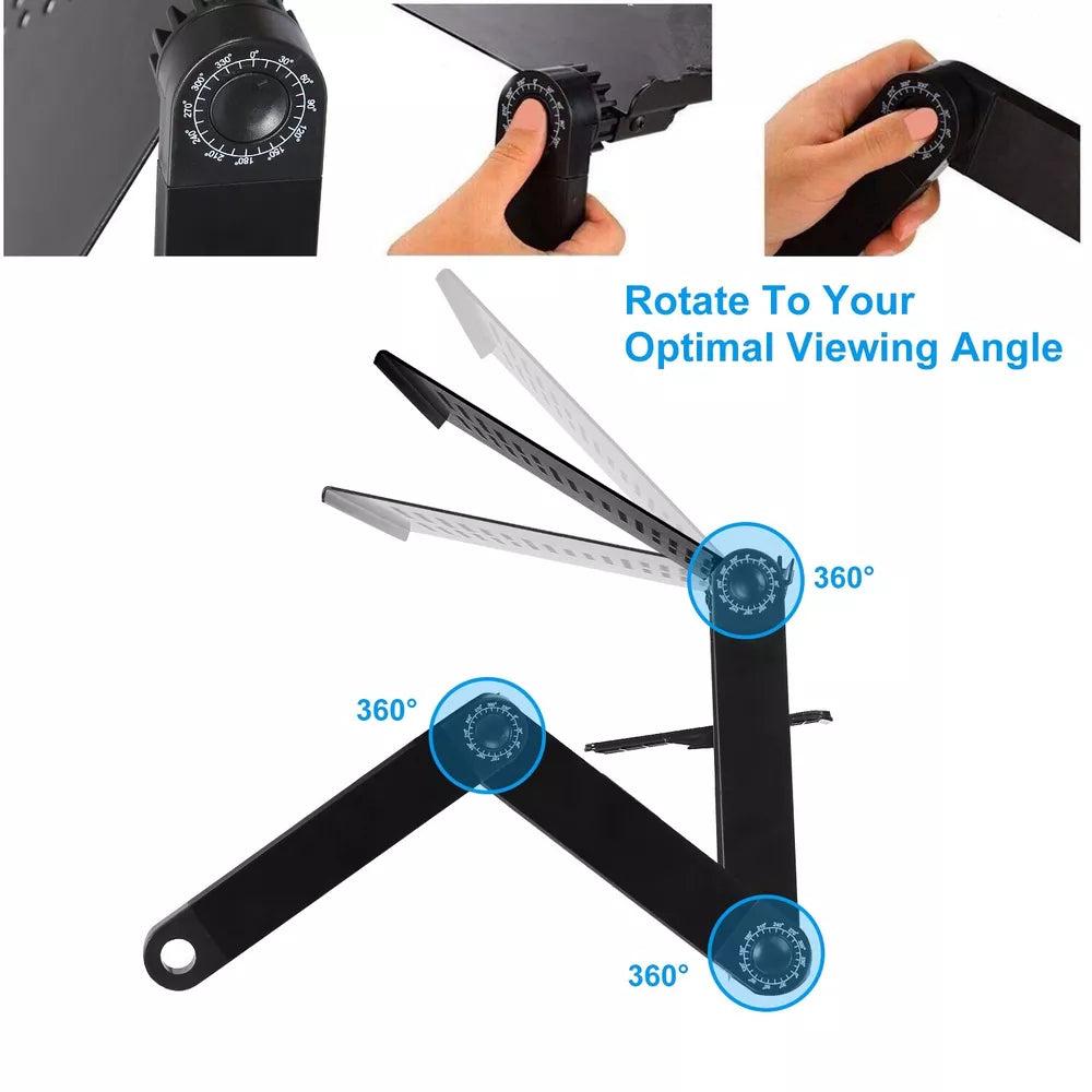 High Quality 360°Adjustable foldable laptop Notebook Desk Table Stand Bed Tray