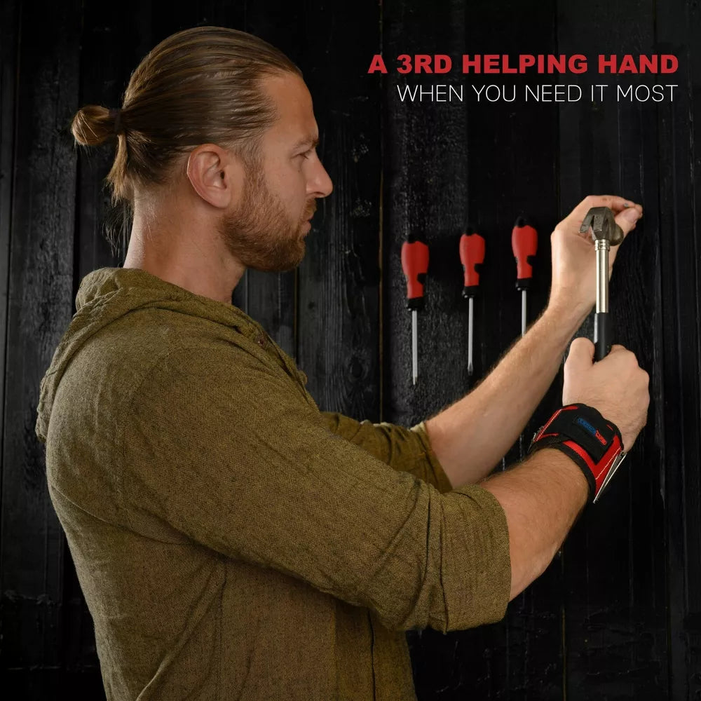 Magnetic Wristband Tool for Holding Screws, Nails, Drill Bits, Gifts for Men