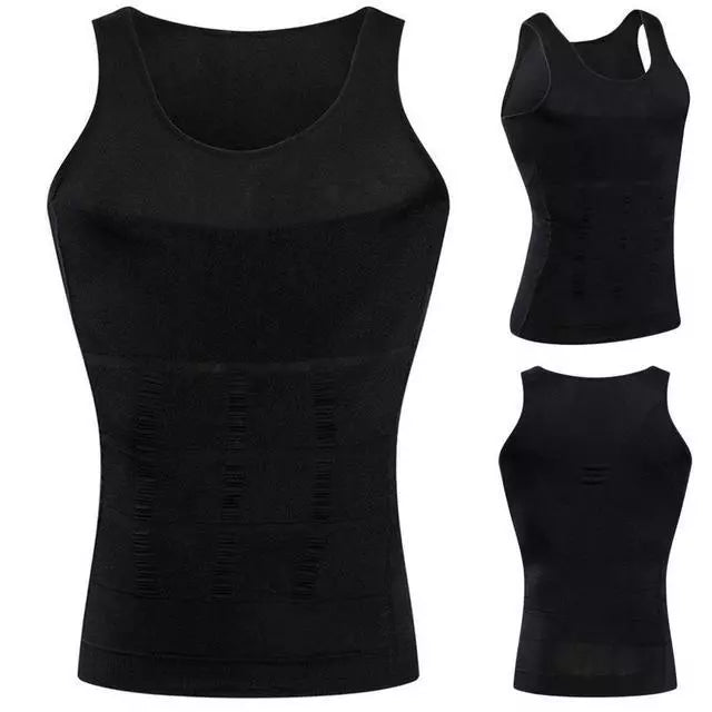 Men Compression Shirt Sleeveless Body Shaper Base Layer Slimming Tank Tops Vests