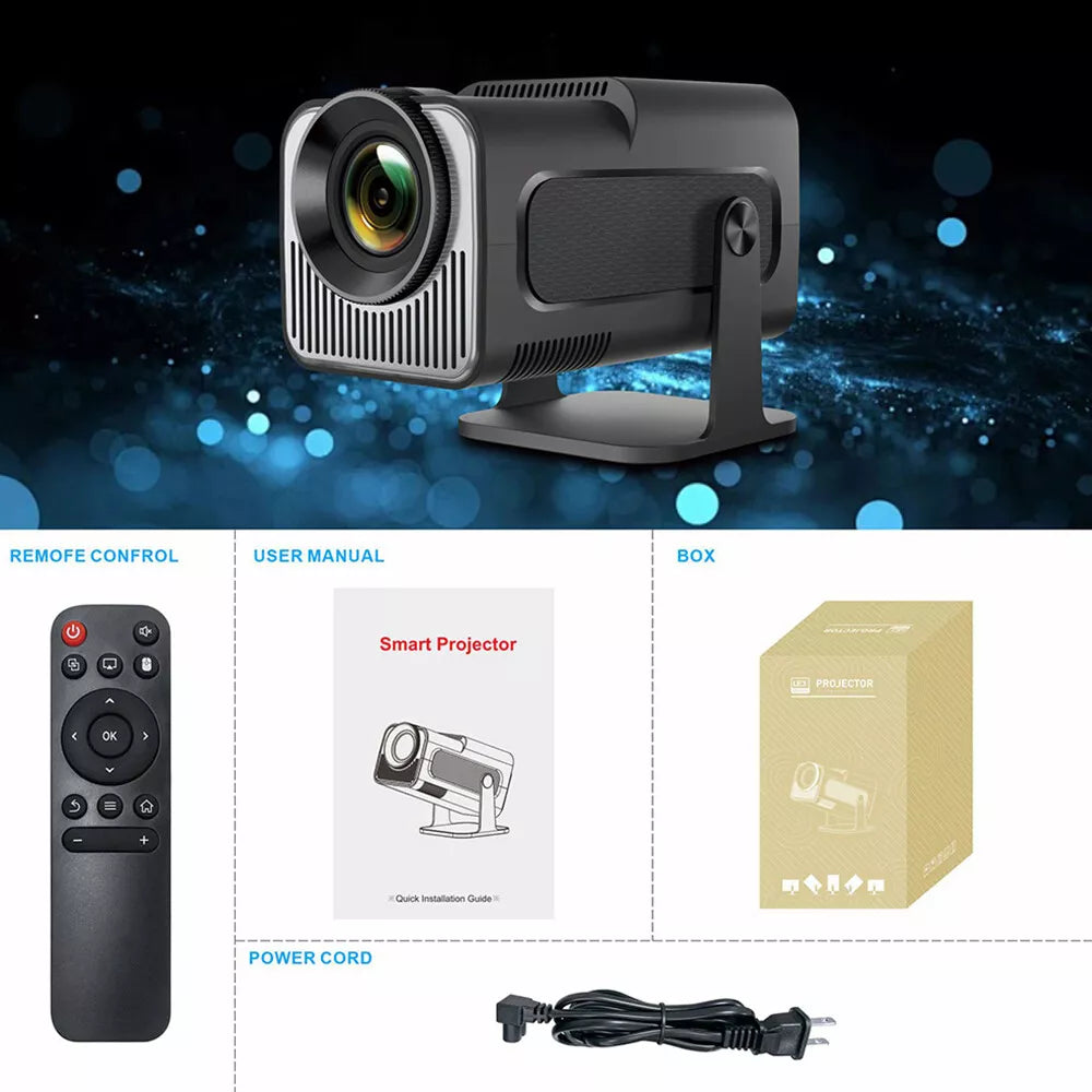 Mini Projector 10000 Lumen LED 4K 1080P WiFi Bluetooth UHD Portable Home Theater
