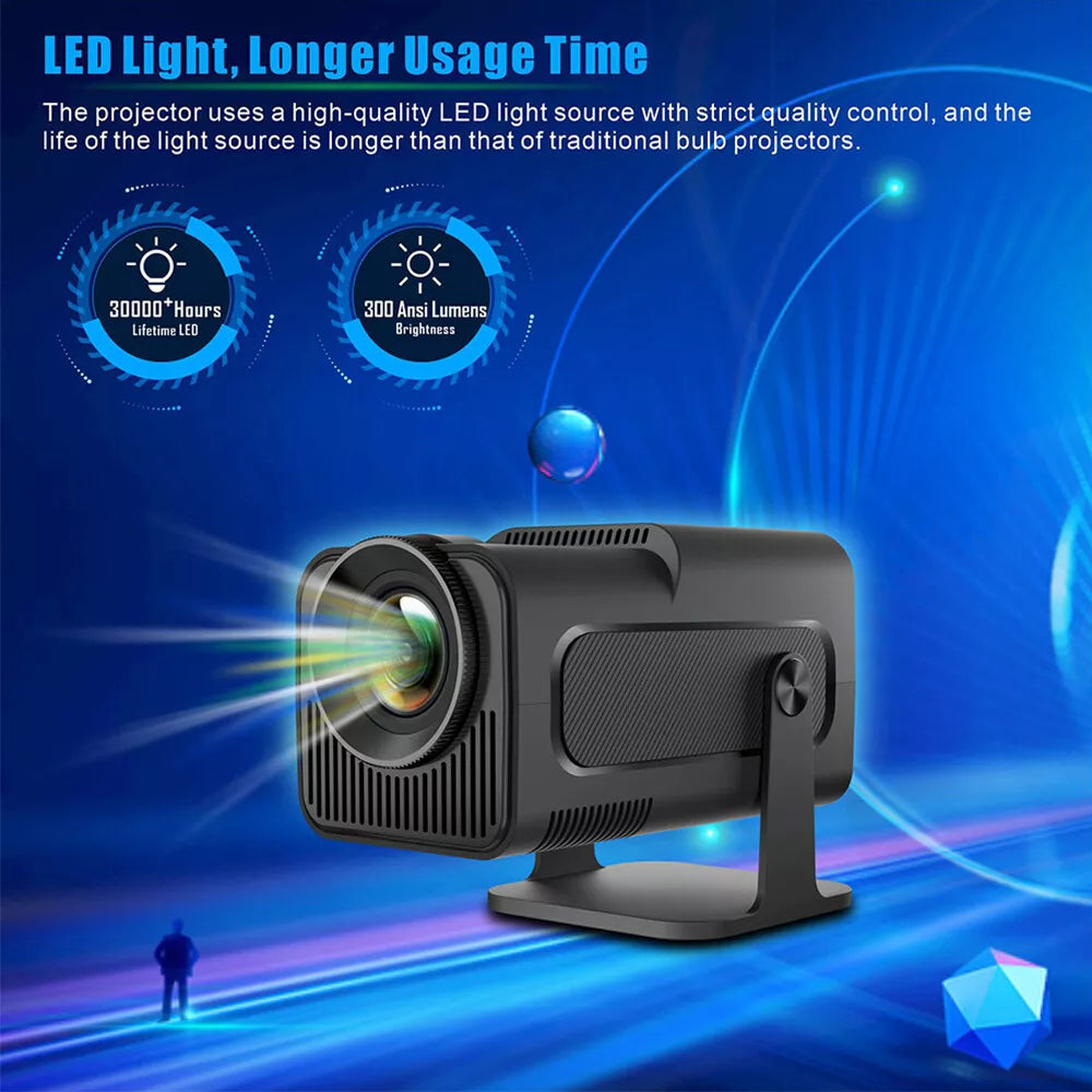 Mini Projector 10000 Lumen LED 4K 1080P WiFi Bluetooth UHD Portable Home Theater