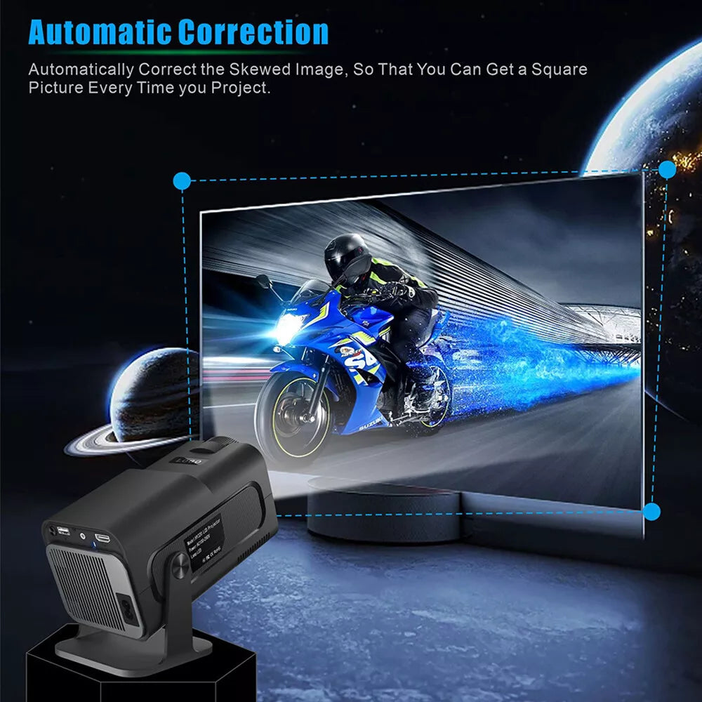Mini Projector 10000 Lumen LED 4K 1080P WiFi Bluetooth UHD Portable Home Theater