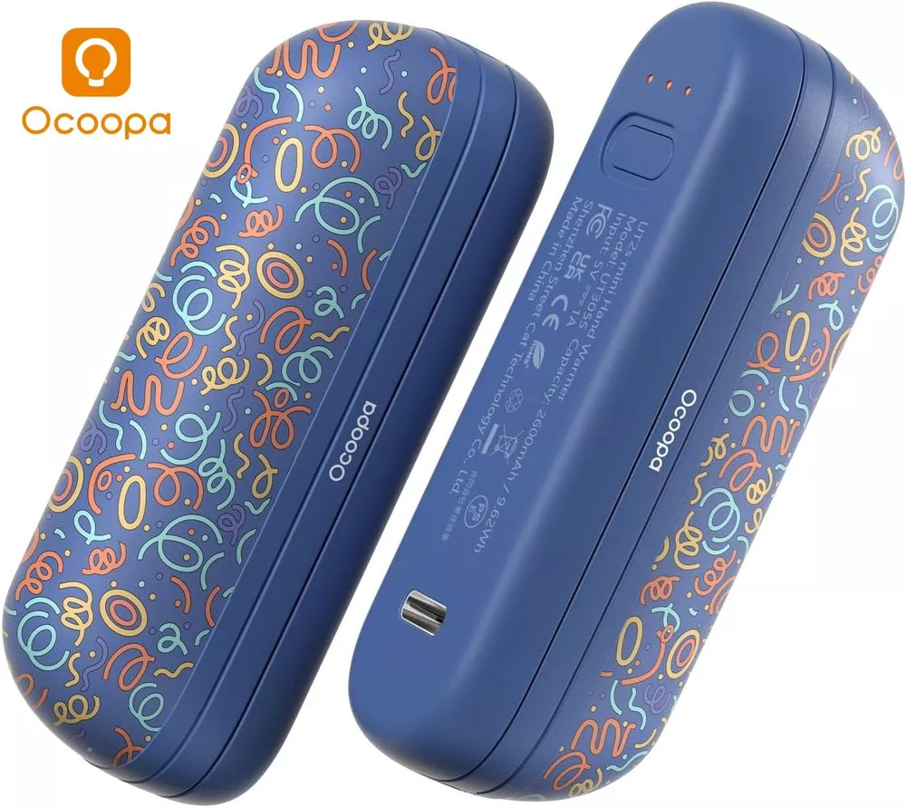 OCOOPA Rechargeable 2PK Magnetic Hand Warmers & 5600mAh Power Bank 12 Hrs Heat
