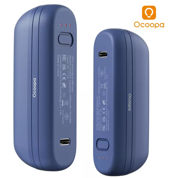 OCOOPA Rechargeable 2PK Magnetic Hand Warmers & 5600mAh Power Bank 12 Hrs Heat
